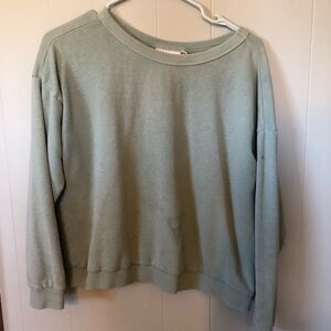 Jungmaven cropped sweatshirt in pale sage green